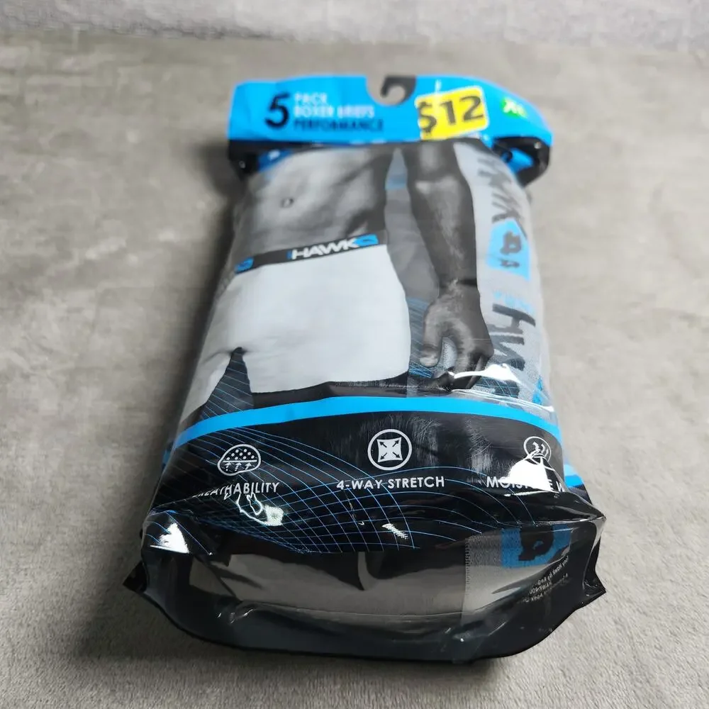Tony Hawk Mens Performance Boxer Briefs 5 Pack Size X-Large